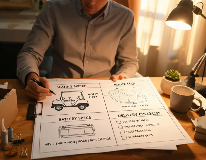 Custom golf cart procurement brief workshop